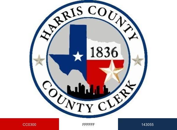 Harris County Elections Department brand color palette