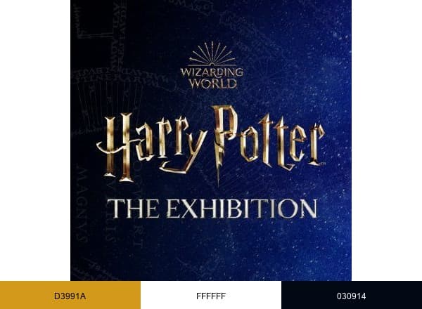 Harry Potter: The Exhibition brand color palette