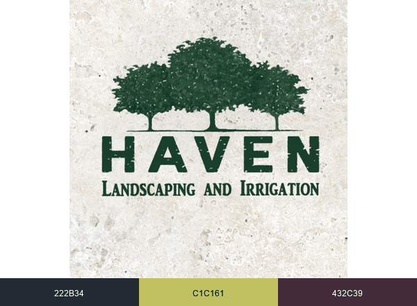 Haven Landscaping and Irrigation brand color palette