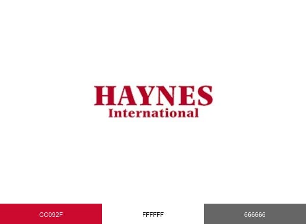 Haynes International brand color palette