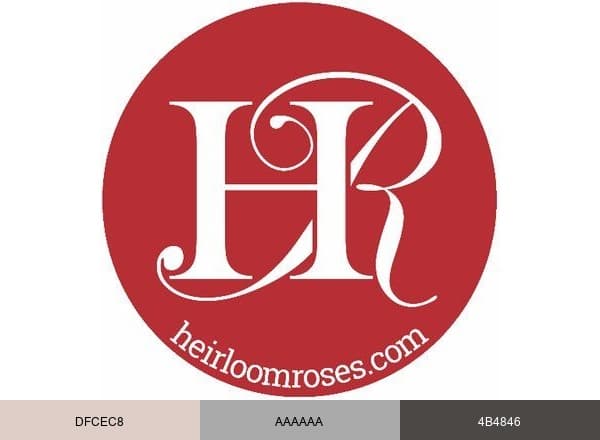 – Heirloom Roses brand color palette