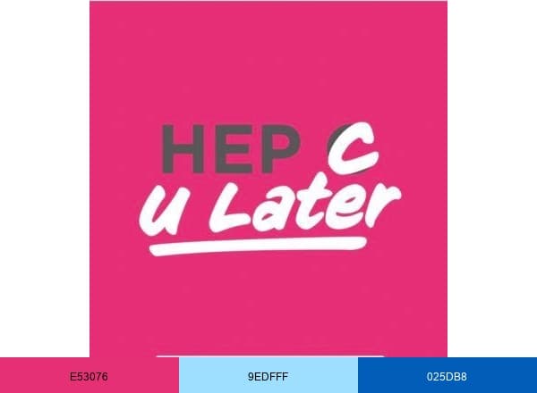 Hep C U Later brand color palette