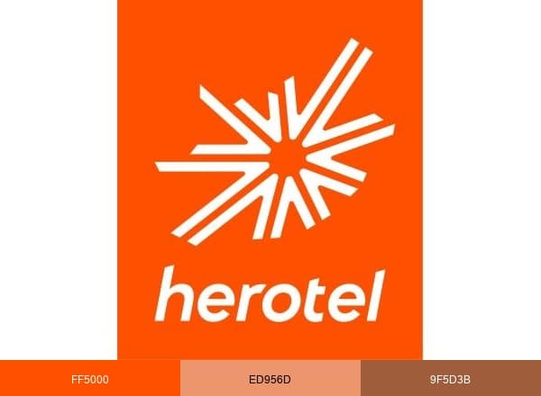 Herotel brand color palette