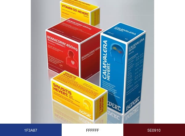 Hevert brand color palette