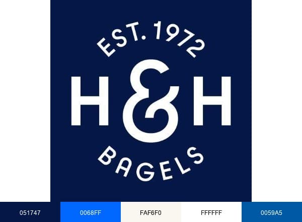 H&H Bagels | New York NY brand color palette