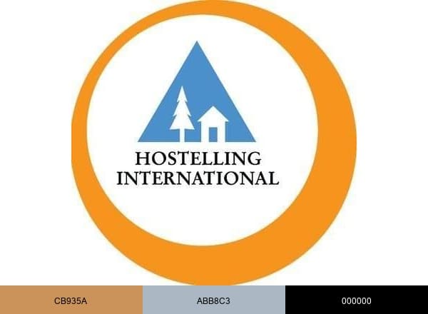 Hostelling International brand color palette