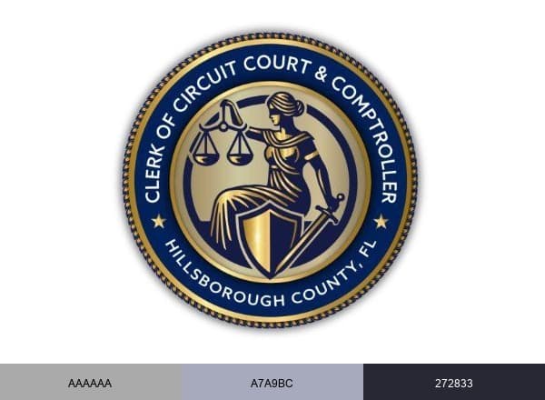 Hillsborough Clerk's Office brand color palette