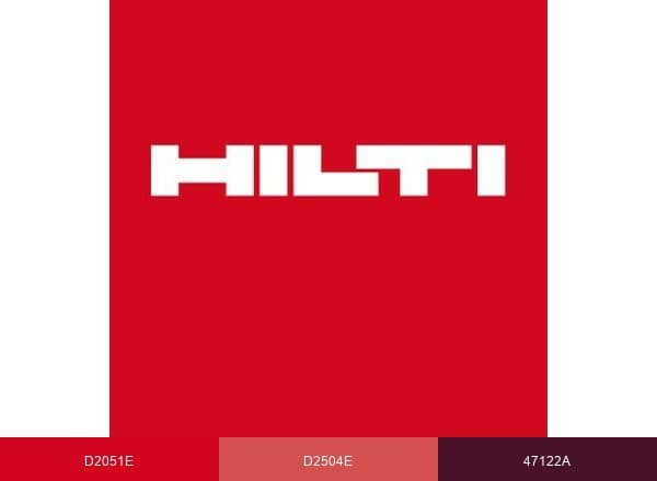 Hilti Inc. brand color palette