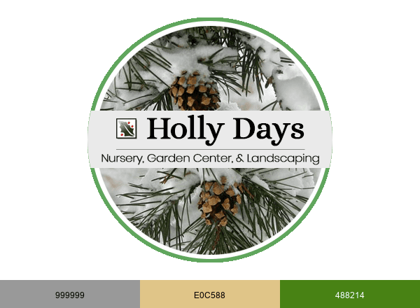 Holly Days Nursery brand color palette