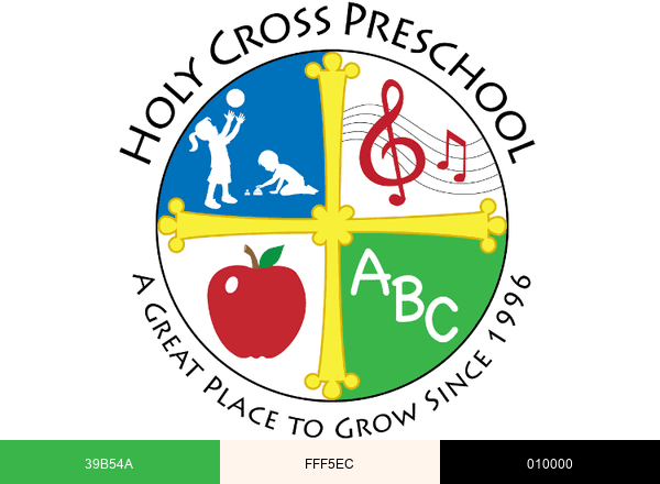 Holy Cross Preschool brand color palette