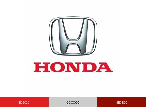 Honda Car India brand color palette