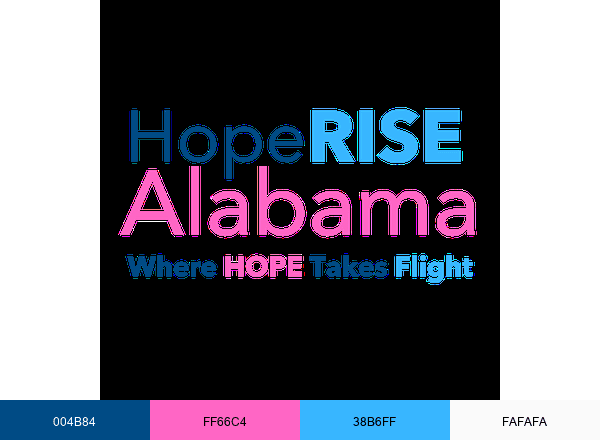 HopeRISE Alabama brand color palette