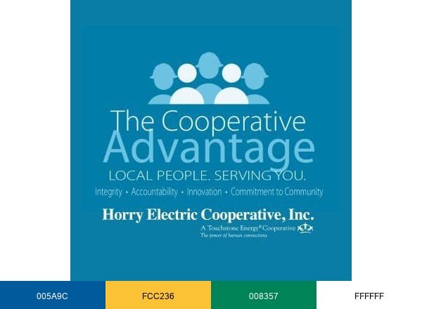 Horry Electric Cooperative brand color palette