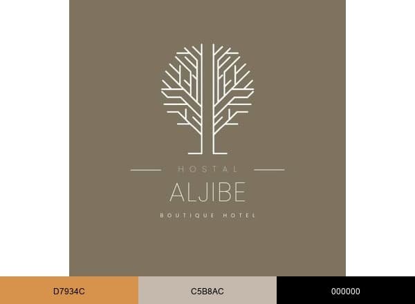 Hostal Aljibe brand color palette