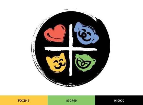 Humane Animal Rescue of Pittsburgh brand color palette