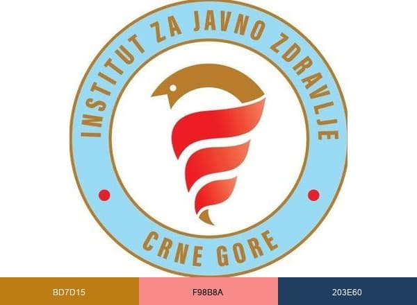 Institut za javno zdravlje Crne Gore brand color palette