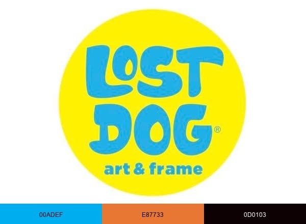 LOST DOG art & frame brand color palette