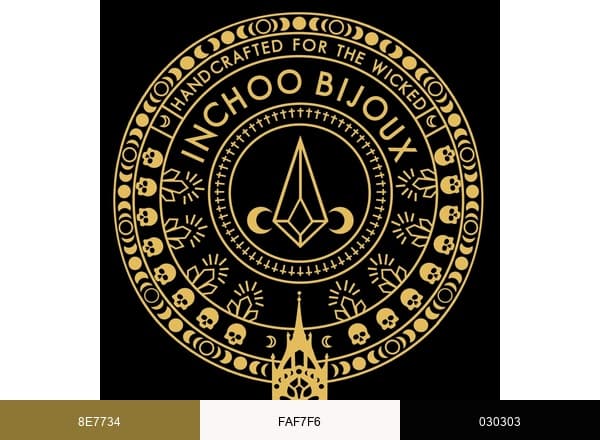 Inchoo Bijoux brand color palette
