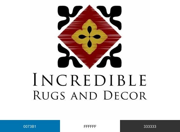 Incredible Rugs and Decor brand color palette