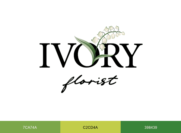 Ivory Florist brand color palette