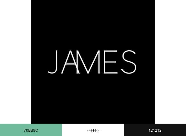 James Cosmetics brand color palette