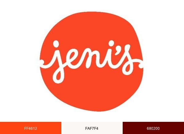 Jeni's Splendid Ice Creams brand color palette