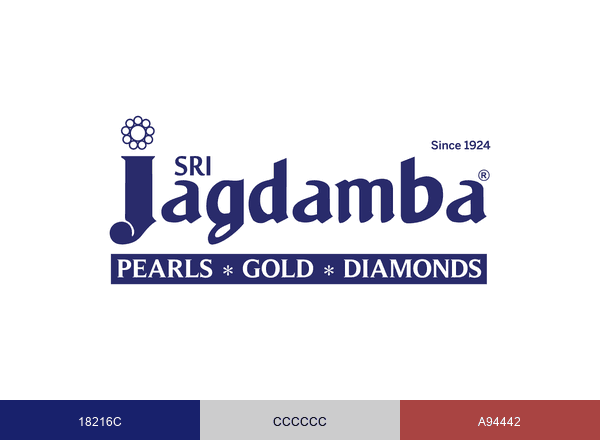 Jagdamba Pearls brand color palette