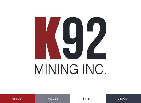 K92 Mining Inc. brand color palette