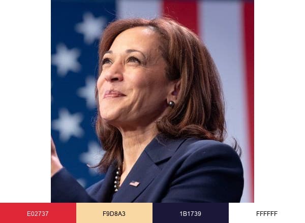 Kamala Harris brand color palette