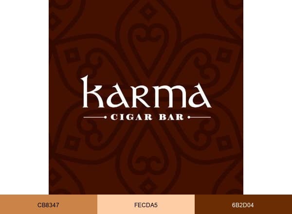 Karma Cigar Bar brand color palette