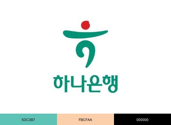 하나은행 brand color palette