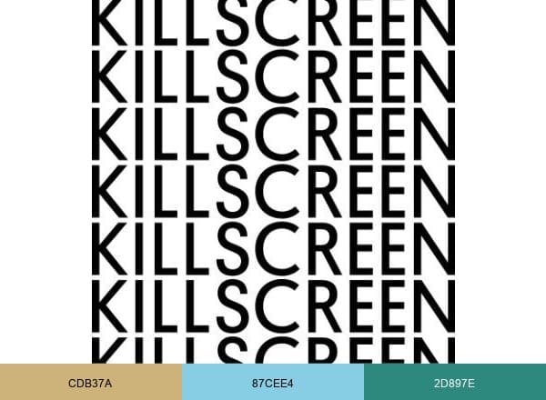Killscreen brand color palette