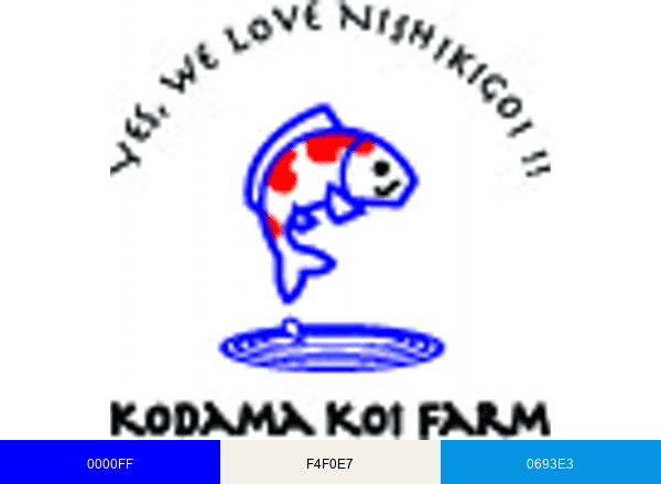 Kodama Koi Farm brand color palette