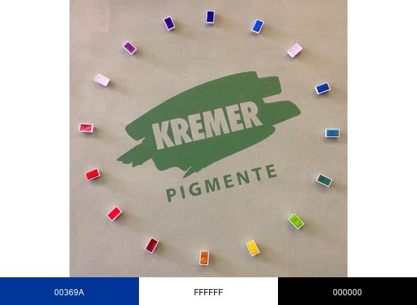 Kremer Pigments brand color palette