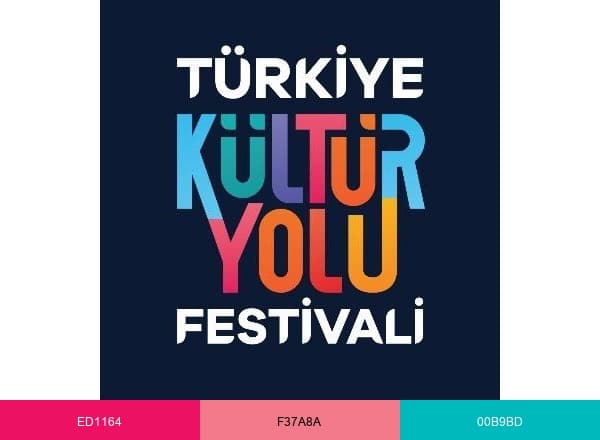 Türkiye Kültür Yolu Festivali brand color palette