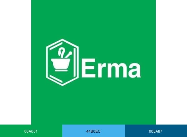 Laboratorios ERMA brand color palette