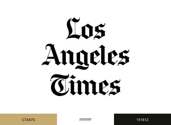 Los Angeles Times brand color palette