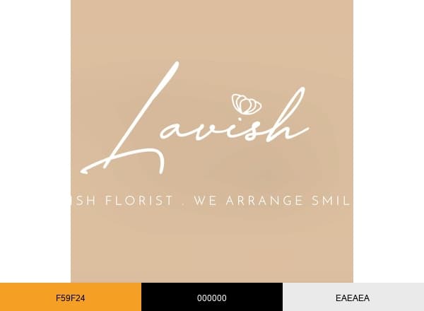 Lavish Florist brand color palette