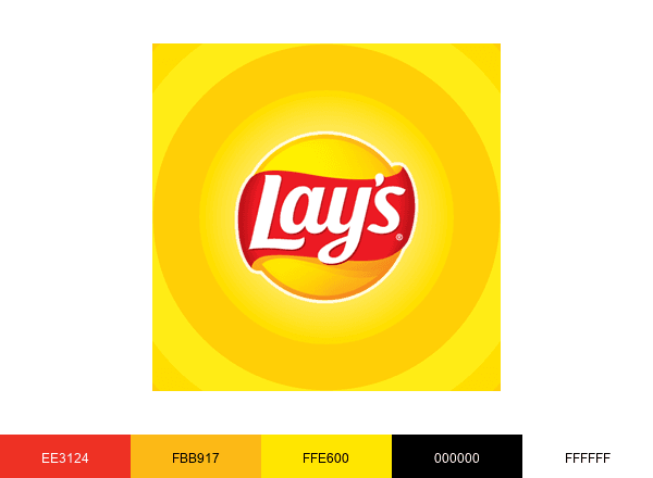 Lay's brand color palette