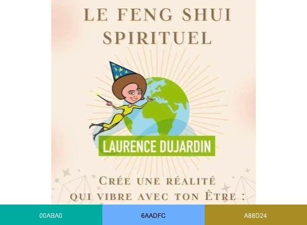 Laurence dujardin Le Jardin Zen du Quistillic brand color palette