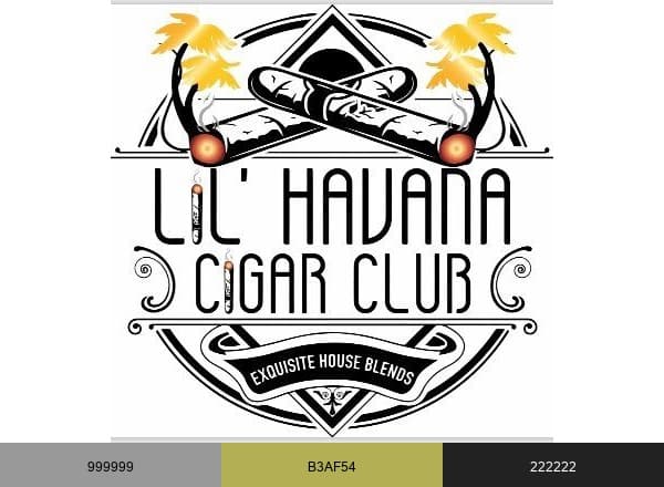 LiL Havana Cigar Club brand color palette