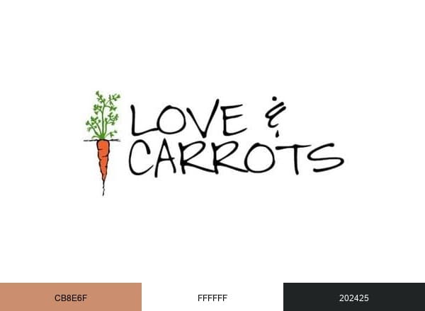 Love & Carrots brand color palette