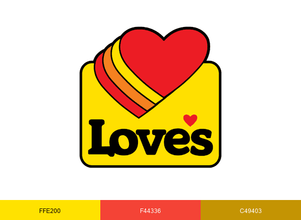 Love's Travel Stops brand color palette