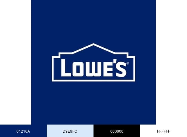Lowe's brand color palette