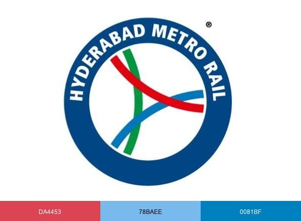 L&T Hyderabad Metro Rail brand color palette