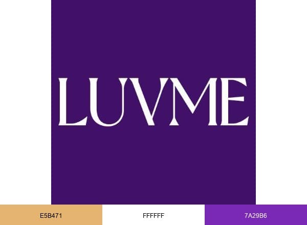 Luvme Hair brand color palette