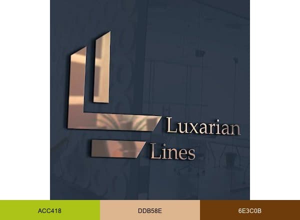 Luxarian Lines brand color palette