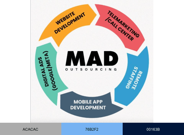 Mad Outsourcing brand color palette