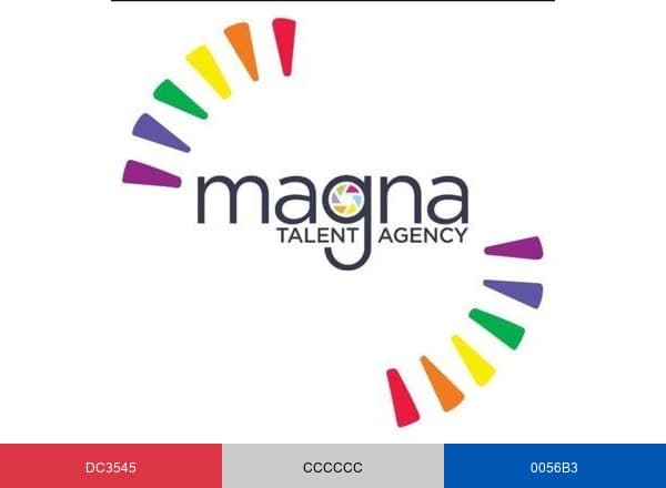 MAGNA Talent Agency brand color palette