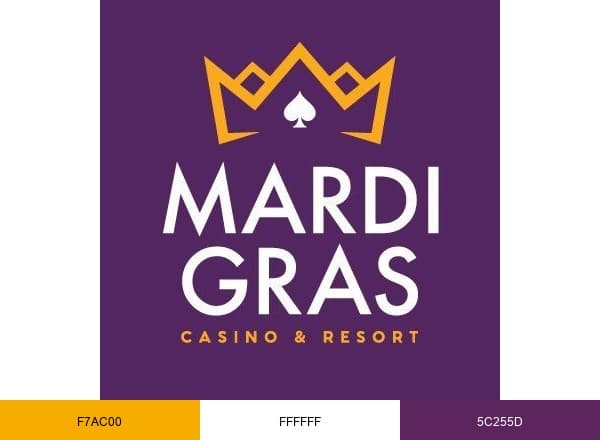 Mardi Gras Casino WV brand color palette